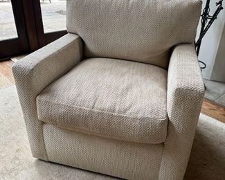 $400 Swivel arm chair down filled pillows