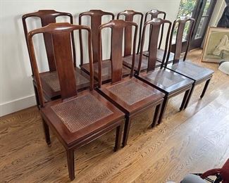 $1200. Chinoise Skeleton Back Mahogany Dining Chairs