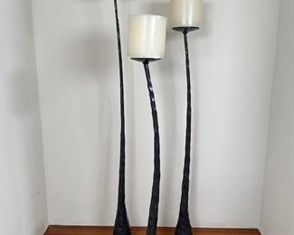 $100 Brutalist style tapered candlesticks