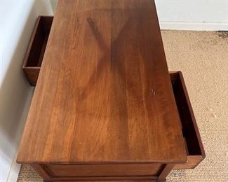 $150 Lexington, Bob Timberlake, coffee table, dual side draws. sun stained top