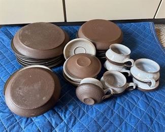 $300 Mid Century Modern Henrik Ditlev Dinnerware Pottery Denmark - plates, cups