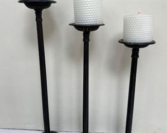 $200 Lotus base candle stick trio