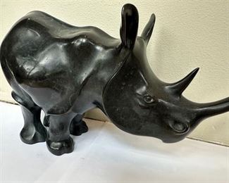 $300, accredited to Burt Brent, Rhinoceros, not signed, stamped year 1987