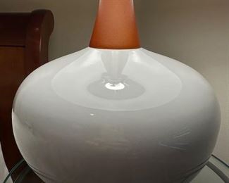 $150 Table lamps (pair) wood & ceramic