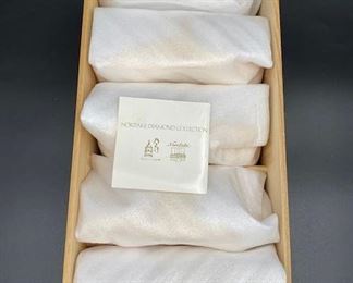 $400, vintage Noritake Diamond Collection 5 bowls & side dish platinum and gold (unused).