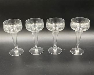 $250 Rosenthal Lotus champagne glasses 6.5"