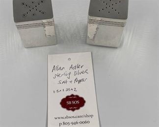 $300 Allan Adler 1960's sterling salt and pepper shakers