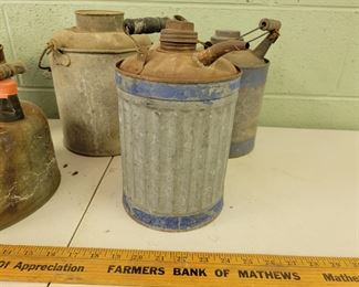 Vintage gas cans