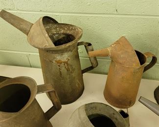 Vintage oil cans