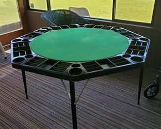 Vintage Poker Game Table