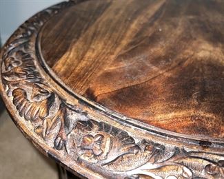 Detail view of end/accent table