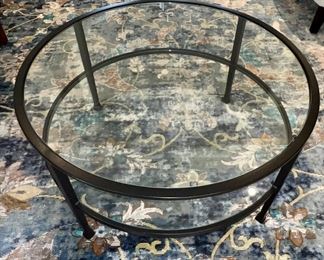 Pottery Barn Tanner round coffee table