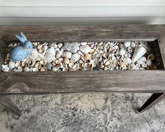 Top view of display console table