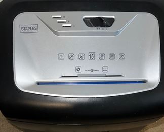 Top view of shredder