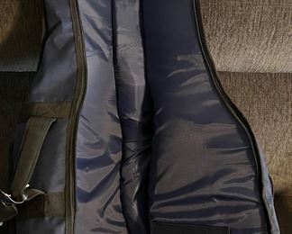 Inside view of guitar case