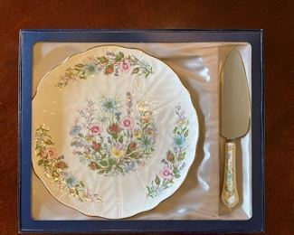 Ansley cake plate and server