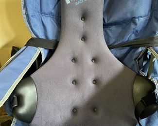 Therapeutica back support in Coleman camp chair