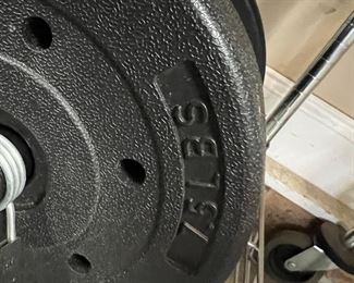 Detail view of weights