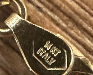 Double Sided Design 14KT GOLD Necklace