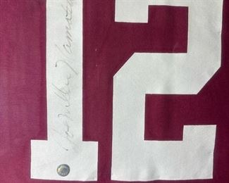 JOE NAMATH Autographed and Framed Alabama Jersey with COA