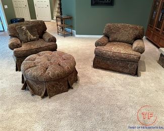 PEARSON Furniture Armchair(s) and Ottoman