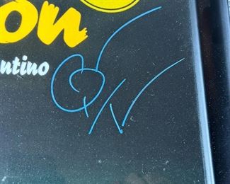 PULP FICTION Movie Poster Autographed by BRUCE WILLIS, JOHN TRAVOLTA, SAMUEL L JACKSON, UMA THURMAN, QUENTIN TRANTINO