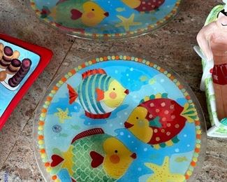 PEGGY KARR Art Glass Plates