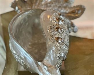 Peacock Themed Art Glass Bowl