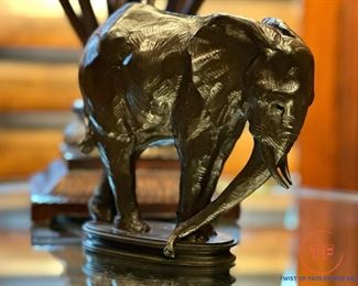 Signed Bronze Elephant Sculpture "Adolescence" by DAN OSTERMILLER - 8/20