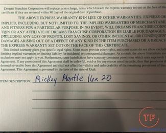 MICKEY MANTLE Autographed Photo with COA