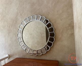 Large Flower Pattern Wall Mirror