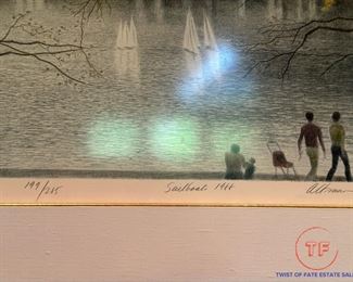 Harold Altman SAILBOATS 1988 Signed Lithograph