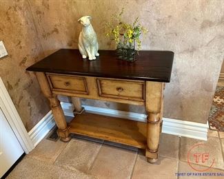 Solid Wood Two Drawer Sofa Table