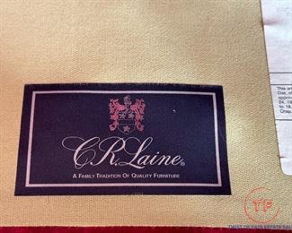 CR Laine Armchair with Round Tufted Ottoman