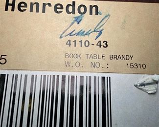 HENREDON Mahogany Claw Foot Revolving Bookcase