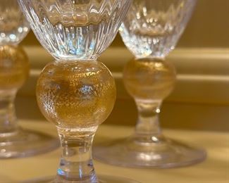 Handblown Italian Artist Signed Wine Glasses