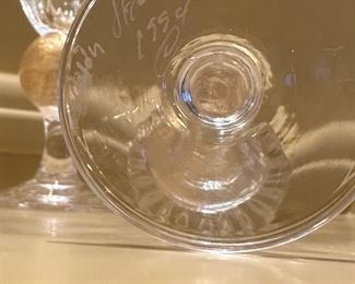 Handblown Italian Artist Signed Wine Glasses