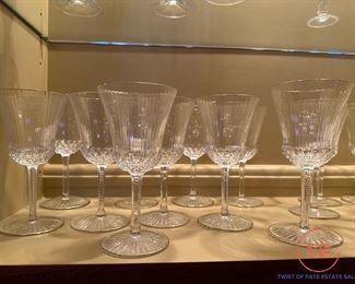 ST LOUIS APOLLO GOLD Crystal Wine Glasses