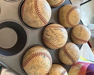 Team Signed baseballs, 1955,  1957 Chiefs, Norther League. 