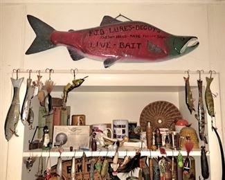F.J.B. LURES-DECOYS Advertsing Fish Wall Hanging (F.J. Bruce)