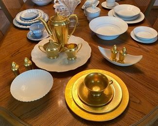 Vintage Pickard Gold Encrusted 4 Piece Place Setting