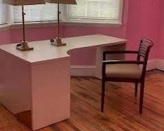 1990 Knoll Ricchio Chair, Desk, and Telescoping Brass Lamps (2)