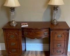 Henredon 1930s Mahogany Vintage Vanity Desk 