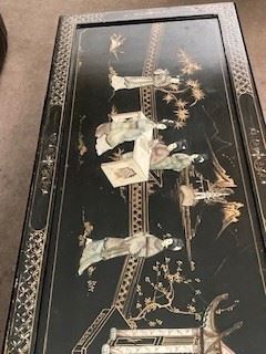 Hand Carved Chinese Inlaid Coffee Table