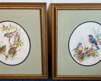 Paul Whitney Hunter Framed Bird Prints
