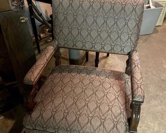 1930's Ladies chair. Reupholstered in silk blend in 2010.