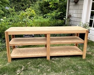 Large custom made work bench. 24" wide X 84" long.