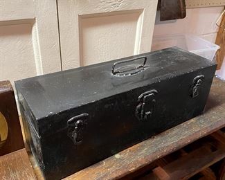1930's toolbox with tools.