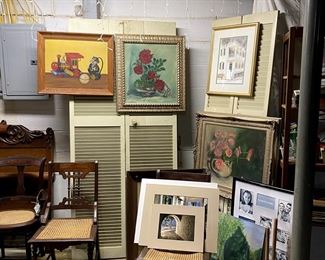 1950's and 60's oil paintings & Prints.