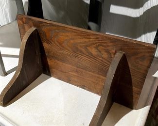 1930's oak kitchen shelf.